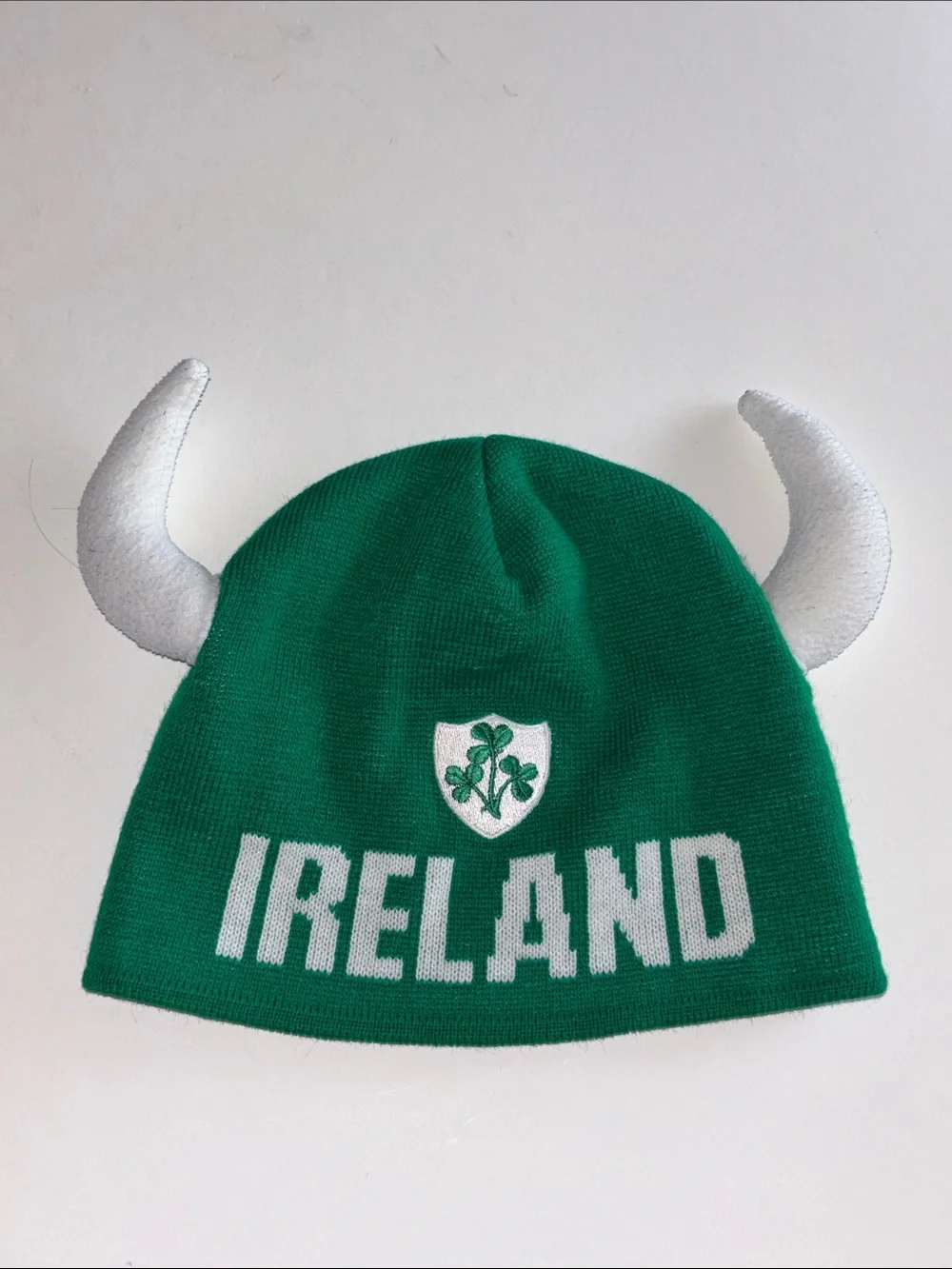 Lansdowne Ireland Knit Viking Horns Beanie Stocking Cap Irish St. Patrick’s DAY